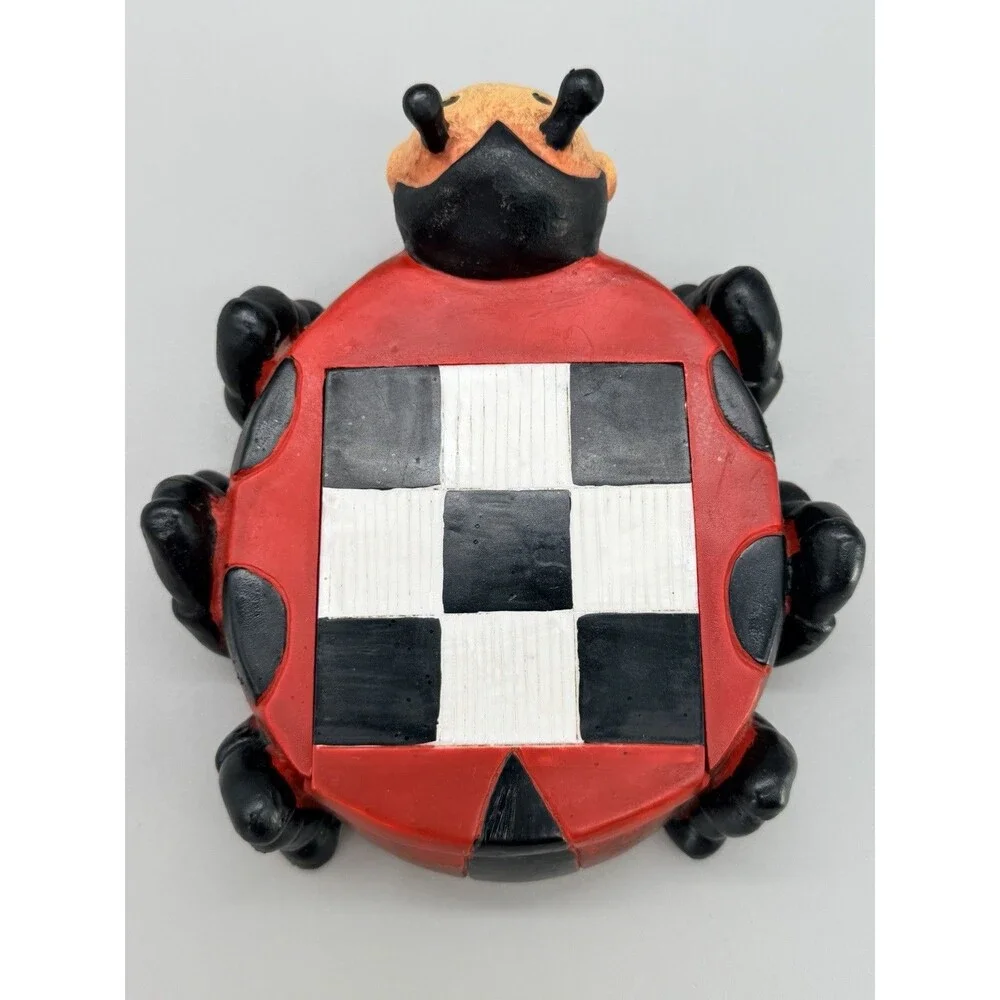 VTG Tic Tac Toe in the Garden Ladybug Game Resin Grasshoppers & Ants HTF 90s Y2K